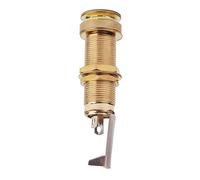 Yardwe Golden 1/4 Inch 6.35mm Threaded Guitar Endpin Jack Mono/Stereo Output Input Socket for Bass Guitar and Electric Instruments