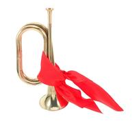 Yardwe Golden Bugle Trumpet for Beginners with Easy to Handle Copper Body and Rich Powerful Tone, for Bands and Performance Music Instruments