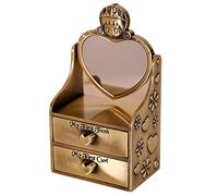 Yardwe Golden Metal Baby Tooth and Curl Keepsake Box with Creative Design, Sturdy Storage for First Tooth and Curl, for Baby Shower and Newborn Essentials