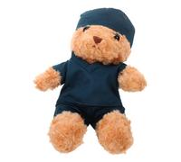 Yardwe Graduation Plush Nurse Bear Soft Skinfriendly Stuffed Animal in Realistic Scrub Outfit for Nursing Students Medical Graduation Party Favors Gift