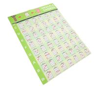 Yardwe Graduation Time Ukulele Chord Chart Poster Green Pvc Music Wall Sticker with Chord Diagrams and Music Theory Learning Guide for Students and Teachers
