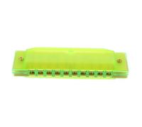Yardwe Green Ten Holes Harmonica for Boys and Girls Portable Plastic Mouth Organ Beginner Musical Toy for Boys and Girls
