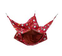 Yardwe Guinea Pig Bed Comfortable Chinchilla Hammock 20x20cm Red Adorable Pet Hammock
