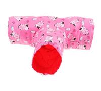 Yardwe Guinea Pig Hideout Hamster Tunnel Breathable Pets Sleeping Tunnel Cow Pattern 3-way Hollow Toy Suitable for Small Animals Cage Accessories