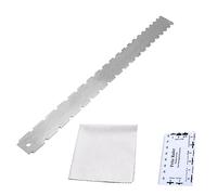 Yardwe Guitar Neck Measuring Tool Notched Straight Edge Fret Rocker Durable Luthier Tools for Accurate Fretboard Leveling and String Action Measurement