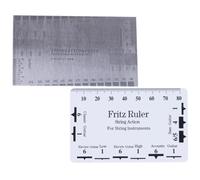Yardwe Guitar String Action Gauge Ruler 2pcs Small and Lightweight Measuring Tool Made of Stainless Steel and Plastic for for Bass and Guitar for Performance Use and Home Practice