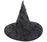 Yardwe Halloween Costume Witch Hat with Broken Holes Lightweight Pointed Iron and Cloth Masquerade Accessory for Adults and Teens Party Decorations