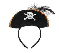 Yardwe Halloween Pirate Headband Costume Accessory Skull Pattern Headdress for Themed Parties Creative Hair Accessories for Adults Boy Girl for Cosplay and Halloween Events