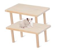 Yardwe Hamster Cage Accessory Solid Wood Hamster Platform 2pcs Second-Floor Partition for Golden Hamsters and Cage Landscape