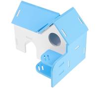 Yardwe Hamster House with Ladder Hideout Villa Multi-level Cottage for Small Pets Hamster Hideout and Rat House for Relaxation and Play