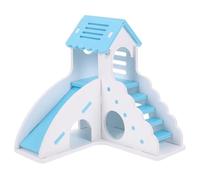 Yardwe Hamster House with Slide and Ladder Small Pet Castle Hamster Hideout Exploring Toy Small Plastic Playground for Gerbil Mice Rabbits Bunny