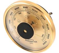 Yardwe Handicraft Thermometer and Hygrometer Professional Barometer Insert Barometer Need Calibrate Barometer Thermometer Hygrometer Traditional Weather Barometer Indoor Metal Gift