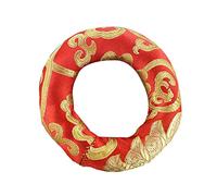 Yardwe Handmade Tibetan Buddhist Singing Bowl Cushion Pad 12cm Diameter Meditation Mat Soft Base for Sound Therapy and Healing Random Color