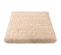 Yardwe Handwoven Straw Woven Cushion Floor Pad for Indoor Use and Meditation, Comfortable Synthetic Material Seat Mat with No Deformation, Simple Beige Yoga Mat for Home and Zen Practice