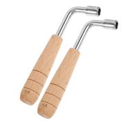 Yardwe Harp Tuning Wrenches for Auto Harps and Stringed Musical and Stainless Steel Construction 2pcs with 7.0 Hexagonal Wooden Handles Reliable Performance and User-friendly Design
