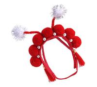 Yardwe Headband Made of Soft Material Chinese Style Tassel Hat for Parties Enhance Your Pet's Personality
