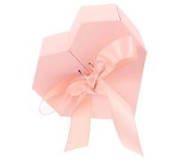 Yardwe Heart Shaped Boxes with Flip Top Lid Pink Cardboard Boxes for Weddings Valentines Day Candy Packaging Flower Arrangements Party Favors Romantic Celebration