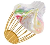 Yardwe Hen Shape Kitchen Egg Basket with Large Capacity Metal Mesh and Ceramic Materials, Practical and Sturdy Kitchen Supplies for Moving into A New Home Or Everyday Storage Random Color