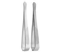 Yardwe High Precision with Wide Flat Mouth Tip and Ergonomic Grip Control 2 Sets Stainless Steel Hair Tweezers Easy One-Handed Use, Including Case for Body Hair and Beard Removal