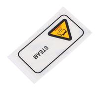 Yardwe High Temperature Steam Warning Sign All-english Label Pet Orange Industrial Warning Signs Hot Surface Alert Sticker for Machinery Equipment in Workplace Safety
