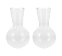 Yardwe Hydroponic Bulb Vase Glass Terrariums for Plants Round Glass Vase Vintage Glass Vase Glass Propagation Flower Vase Landscape Vase Glass Planter Bulb Vase Bulb Plant Terrarium 2pcs