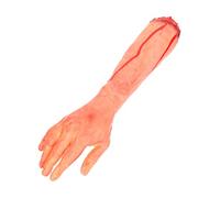 Yardwe Hyper Realistic Halloween Scare Hand Decoration Broken Body Prop for Haunted House Party Handmade Vinyl Severed Limb Model Reusable Horror Accessory for Indoor Outdoor Decor