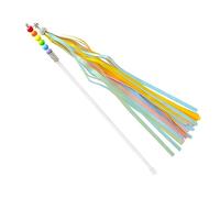 Yardwe Interactive Cat Teaser Wand Colorful Tassels and Bell Engaging Rainbow Cat Toy for Indoor Play and Kittens