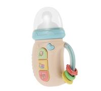 Yardwe Interactive Educational Feeding Bottle for Newborns with Children's Songs and Eye-hand Coordination , Pink Plastic Baby Bottle and Pacifier Design for Sensory Learning