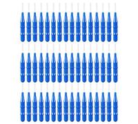 Yardwe Interdental Flosser Brush Picks Teeth Cleaning Device Oral Care Tool Plastic Rotatable Handle Blue 50 Pcs Family Use Dental Cleaning Supplies