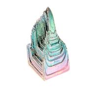 Yardwe Irregular Bismuth Crystal Mineral Specimen Decorative Stone Ornament for Home Collection and Stylish Desktop Display
