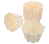 Yardwe Jelly Moulds Set of 8 Flower Shape Silicone Mini Baking Moulds for Cakes Puddings Egg Custards Suitable for Home Baking and Freezing 3.15X3.15X1.97In