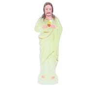 Yardwe Jesus Statue Catholicism Statue Adornment Plastic Religious Figurine with Anti-skid Base for Believers of Christianity Home and Office Decor