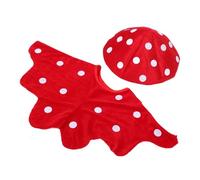 Yardwe Kawaii Mushroom Beret Hat Plush Spotted Cap for Adults Accessory for Cosplay Parties Stage Performances Holiday Celebrations Comfortable Fit for All Ages
