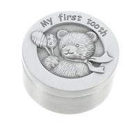 Yardwe Keepsake Box with Beautiful Decorative Design Silver Alloy Infant First Tooth Keepsake for Storing Baby's First Tooth Newborn Gift for Baby Shower