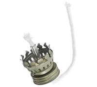 Yardwe Kerosene Lamp Replacement Burner Oil Lamp Parts Adjustable Brightness Simple Structure Aluminium Alloy Silver for People Who Like Cozy Evening at Home