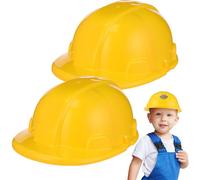Yardwe Kids Construction Hard Hat Toy Lightweight Durable Engineering Safety Helmet for Boys Girls Role Play Party Supplies 2 Pack
