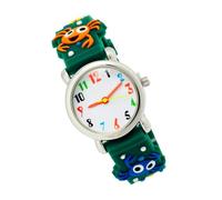Yardwe Kids Digital Watch Stylish Children Watch Green Quartz Crabs Pattern Cartoon Ocean Animals Lightweight Number Waterproof Casual Wear for Boys