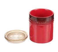 Yardwe Kitchen Ceramic Canister Tea Storage Jar French Style Ceramic Material Simple Shape Sealed to Keep Fresh Storage Helper for Coffee Beans in Kitchen