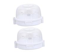 Yardwe Knob Covers for Child Safety 2 Pcs Stove Child Safety Guard White Abs Oven Cooker Knob Covers Adhesive-Free Installation Wear-Resistant
