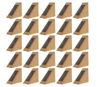 Yardwe Kraft Paper Sandwich Box 4.72X4.72X2.44In Food Storage Container with Clear Window for Bakery Cake Packaging and Takeaway Snacks