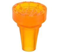 Yardwe Large Oxford Fabric Walking Stick Tips, Orange Plastic Anti-Slip Crutch Feet Pads Replacement Suitable for Hiking Poles and Elderly Mobility Support
