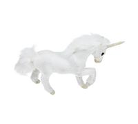 Yardwe Lifelike Plush Unicorn Model Decor Realistic Plush Animal Ornament for Bedroom and Desk Multi Purpose Educational Props Craftsmanship Safe and Fun