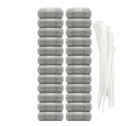 Yardwe Lint Traps Easy to Clean 36pcs Stainless Steel with Cable Ties, Wear Resistant Laundry Hose Filter Mesh Lint Catcher Net for Washing Machine Hose for Home Cleaning and Washer