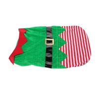 Yardwe Lovely Dog Clothes Christmas Elf Costume for Dogs Adorable Green Cosplay Outfit for Pets for Holiday Parties and Festive Occasions Xxl