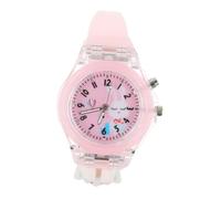 Yardwe Luminous Watch with Delicate Rabbit Cartoon Pattern Comfortable Wristband LED Digital Timepiece for Students Pink Design for Everyday Wear and Learning Management