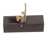 Yardwe Luthier Violin Thumb Plane Cutter Woodworking Tool Ebony Handle Brass Curved Violin Maker’s Hand Plane for Instrument Crafting