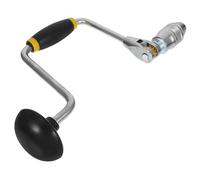 Yardwe Manual Hand Drill Steel 4 Jaw Bit Brace Rotary Hole Punch Tool for Crafting and Carpentry Work