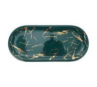 Yardwe Marbled Ceramic Steak Plate Sushi Dish Elegant Matte Finish Easy to Clean Safe for Food Use for Restaurant and Events