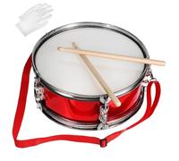 Yardwe Marching Snare Drum Boy Girl Percussion Instrument with Drumsticks Drum Belt and Gloves Musical Toy for Toddlers to Develop Rhythm and Skills