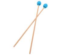 Yardwe Marimba Mallets Wood Handle Blue Yarn Mallets for Xylophone Percussion Musical Instrument Practice Festival Performance